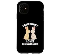 Somebunny Loves Mosaic Art Carino Easter Bunny Mosaic Artist Custodia per iPhone 11