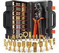 SOMELINE Set di Connettori Elettrici, 24 Tipi [0,25-2,5mm²] Faston Connettori, Faston Elettrici, Pinza Capicorda, Pinza Crimpatrice, Pinza Crimpatrice Capicorda, Capicorda Elettrici a Crimpare