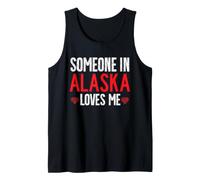 Someone in Alaska Loves Me Cuore Stato Vintage Canotta