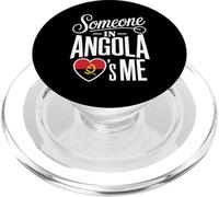 Someone In Angola Loves Me Flag Heart Love PopSockets PopGrip per MagSafe