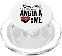 Someone In Angola Loves Me Flag Heart Love PopSockets PopGrip per MagSafe