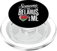 Someone In Belarus Loves Me Heart Flag Love PopSockets PopGrip per MagSafe
