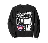 Someone in Cambodia Loves Me Heart Flag Theme Felpa