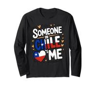 Someone in Chile Loves Me Long Distance Love Maglia a Manica