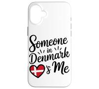 Someone In Denmark Loves Me Long Distance Love Custodia per iPhone 16 Plus