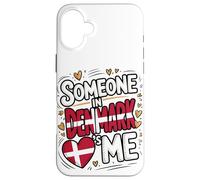 Someone In Denmark Loves Me Long Distance Love Custodia per iPhone 16 Plus