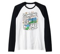 Someone in Djibouti Loves Me Long Distance Love Maglia con Maniche Raglan