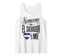 Someone in El Salvador Loves Me Flag Heart Canotta