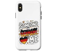 Someone In Germany Loves Me Heart Flag Romantic Custodia per iPhone X/XS