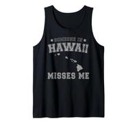 Someone in Hawaii Misses Me Cuore Vintage Stato Canotta