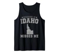 Someone in Idaho Misses Me Cuore Vintage Stato Canotta