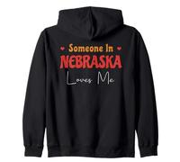 Someone In Nebraska Loves Me America Stati Uniti Felpa con Cappuccio