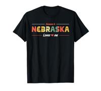 Someone In Nebraska Loves Me Americano USA Retro Maglietta