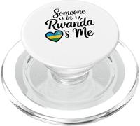 Someone In Rwanda Loves Me Heart Flag Rwanda PopSockets PopGrip per MagSafe