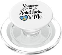 Someone In Saint Lucia Loves Me Heart Flag PopSockets PopGrip per MagSafe