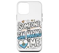 Someone In San Marino Loves Me Heart Flag Custodia per iPhone 12 mini