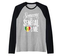 Someone in Senegal Loves Me Country Pride Maglia con Maniche Raglan