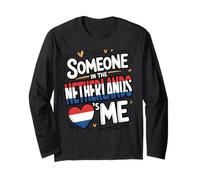Someone in The Netherlands Loves Me Heart Maglia a Manica