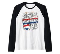 Someone in The Netherlands Loves Me Heart Maglia con Maniche Raglan