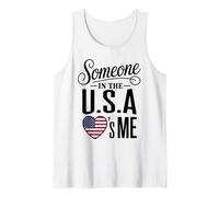 Someone in The U S A Loves Me Heart Flag Canotta