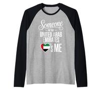 Someone in The United Arab Emirates Loves Me Maglia con Maniche Raglan