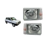 Somer Car COPPIA FARO PROIETTORE DX-SX COMPATIBILE CON FIAT PANDA 750/900/1.0 ANNO 85>86>AL<02 BIANCO