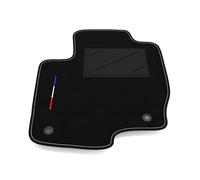 Somer Car Tappetino Auto Solo Lato Guida 1pz Compatibile con Mitsubishi Colt - 5 Porte 2004-2008 - 2 Ganci di Fissaggio | 1 Tappeto su Misura in Moquette, Bandiera Francia