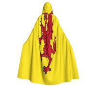Somerset County Flag Witch Costume - Horror Halloween Costume con mantello con cappuccio per uomo, perfetto per cosplay e feste