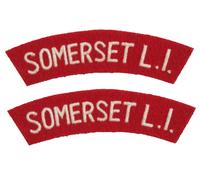 SOMERSET Fanteria Leggera L I - WW2 Riproduzione titoli da spalla TOPPA MOSTRINA