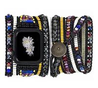Somesame Compatibile con cinturino Apple Watch da 49 mm, 45 mm, 41 mm, 44 mm, 42 mm, 40 mm, 38 mm, stile bohémien, multistrato, realizzato a mano, per uomo e donna, per iWatch SE/Ultra Serie 9, 8, 7