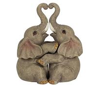 Something Different FO_66138 - Ornamento per coppia di elefanti, 2 pezzi, 250 g, colore: Grigio