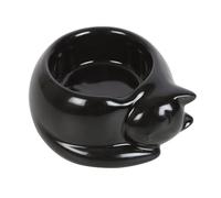 Something Different - Portacandela a forma di gatto nero, accogliente statuetta con finitura lucida, accessorio unico per la casa ed elegante supporto ornamentale