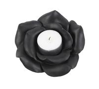 Something Different - Portacandele a forma di rosa nera, collezione gotica vittoriana di vampiri, realizzato in resina, finemente progettato per un'atmosfera romantica, decorazione per la casa e