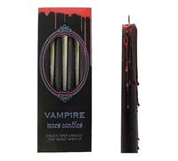something different Vampire Tears Candele nere - Set di 4 candele sanguinanti - Rituali gotici Halloween