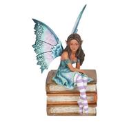 Something Different Wholesale Amy Brown - Statuetta di fata da collezione, arte fantasy da collezione, 19 cm, scultura a forma di fata, statua in resina viola e verde acqua, pezzo da esposizione dei