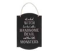 Something Different Wholesale Cartello della famiglia strega malvagia - Spooktacular decorazioni di Halloween e regali per una casa ammaliante