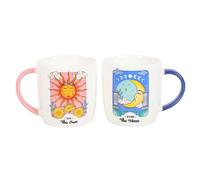 Something Different Wholesale Celestial Dreams Tea Ritual Set: Tazza ispirata ai tarocchi con sole e luna, decorazione unica per la casa, regalo per sognatori