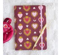 Something Different Wholesale Taccuino A5 con stampa a cuore sacro | Diario a righe da 200 pagine per appunti, pianificazione e regali | Cancelleria romantica per San Valentino