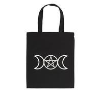 Something Different Wholesale Wiccan Tote Bag - Borsa shopper con simbolo della dea, fasi lunari, borsa pagana con tripla luna, borsa in cotone per stregoneria, Multicolore