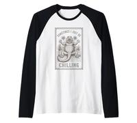 Sometimes I Just Be Chilling Divertente Rilassato Uromastyx Lucertola Maglia con Maniche Raglan