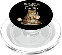 Sometimes I Just Be Fartin' Funny Farting Cat Meme Coffee PopSockets PopGrip per MagSafe
