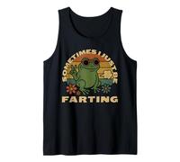Sometimes I Just Be Farting Funny Vintage Frog Sarcastico Canotta