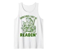 Sometimes I Just Be Readin Funny Frog Book Lover Uomini Donne Canotta