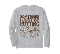 Sometimes I Just Be Rotting Possum Divertente Retro Meme Vintage Maglia a Manica