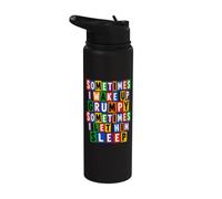 Sometimes I Let Him Sleep Testo di riscatto scontroso divertente Stainless Steel Insulated Water Bottle