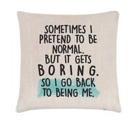 Sometimes I Pretend To Be Normale Cuscino Cover Sarcasm Compleanno Introvert