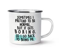 Sometimes I Pretend To Be Normale Smalto Tazza Sarcastica Compleanno Introvert