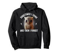 Sometimes I Think And Then I Forget Funny Cat Meme Uomini Donne Felpa con Cappuccio