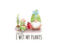 SOMETIMES I WET MY PLANTS: Hilarious garden gnome lined notebook cover design