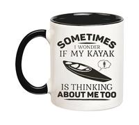 Sometimes I Wonder If My Kayak Is Thinking About Me Too Mug Resistente Tazze Microonde Tazza Per Ufficio Espresso Latte 330Ml